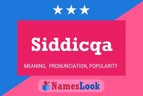 Poster del nome Siddicqa