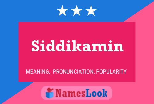 Poster del nome Siddikamin