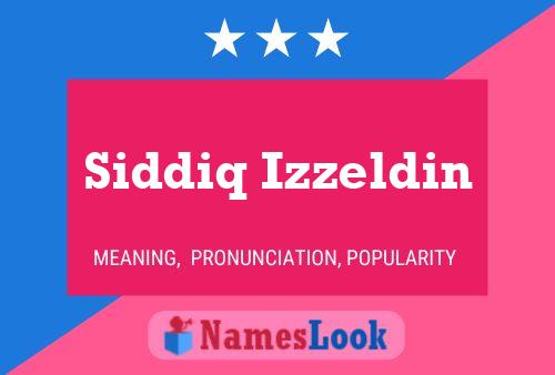 Poster del nome Siddiq Izzeldin