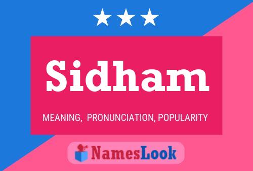 Poster del nome Sidham