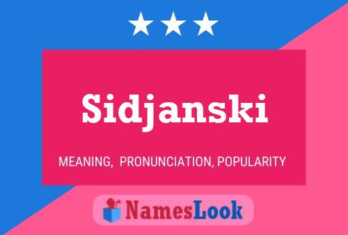 Poster del nome Sidjanski