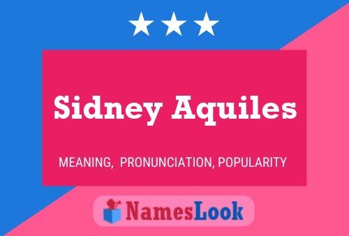 Poster del nome Sidney Aquiles