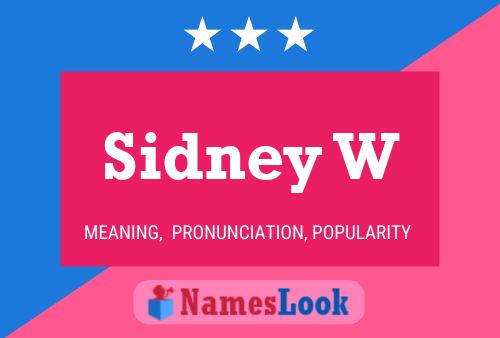 Poster del nome Sidney W