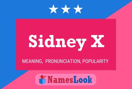 Poster del nome Sidney X