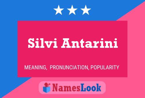 Poster del nome Silvi Antarini