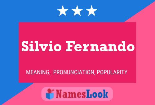 Poster del nome Silvio Fernando