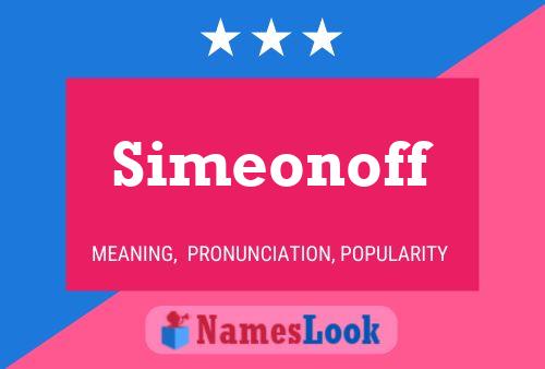 Poster del nome Simeonoff