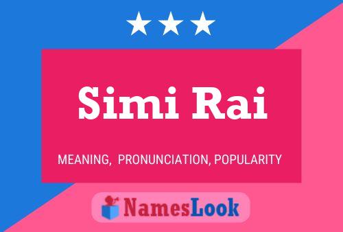 Poster del nome Simi Rai