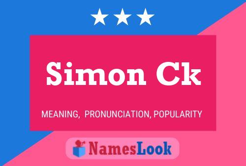 Poster del nome Simon Ck