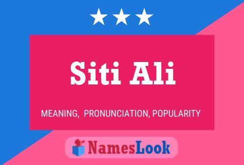 Poster del nome Siti Ali