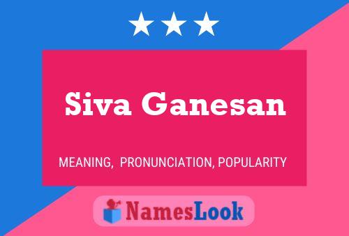 Poster del nome Siva Ganesan