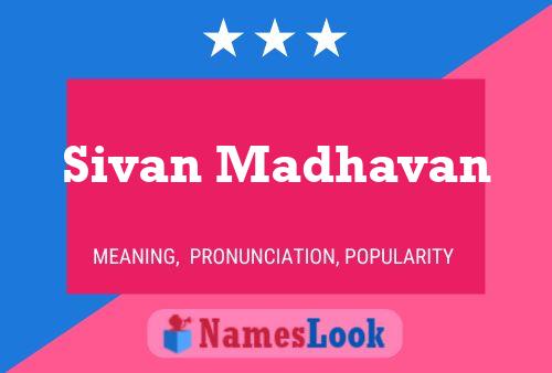 Poster del nome Sivan Madhavan