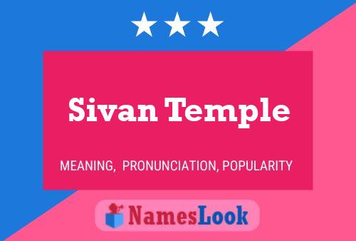 Poster del nome Sivan Temple