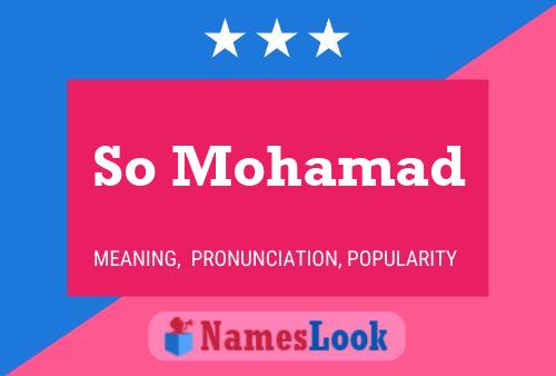 Poster del nome So Mohamad