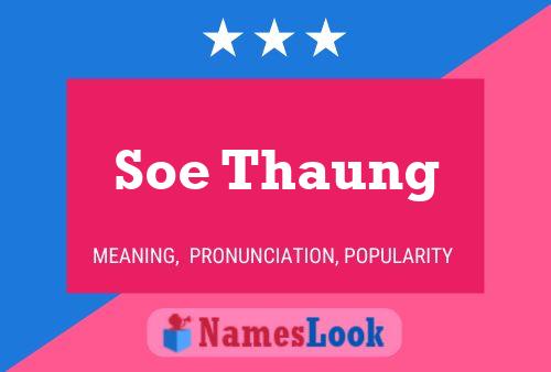 Poster del nome Soe Thaung