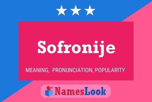 Poster del nome Sofronije