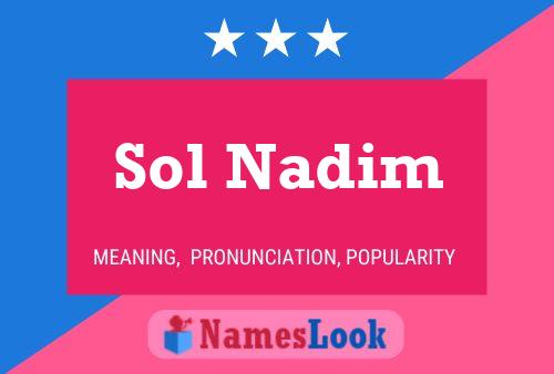 Poster del nome Sol Nadim