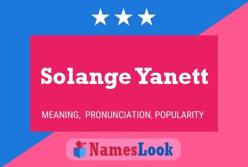 Poster del nome Solange Yanett