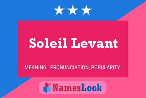 Poster del nome Soleil Levant