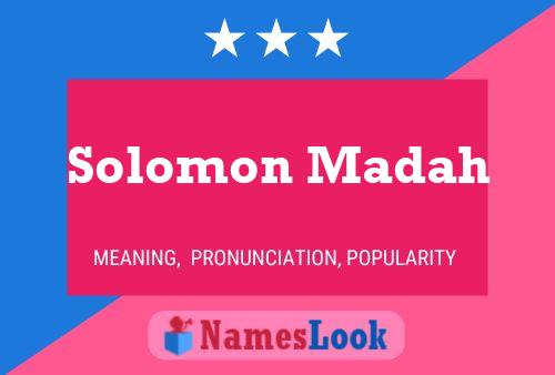 Poster del nome Solomon Madah