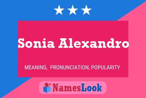 Poster del nome Sonia Alexandro