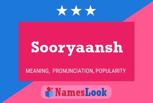 Poster del nome Sooryaansh