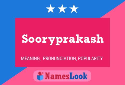 Poster del nome Sooryprakash