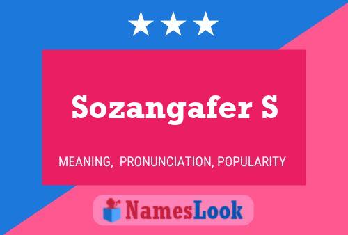 Poster del nome Sozangafer S