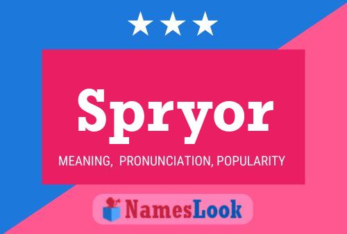 Poster del nome Spryor