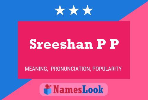 Poster del nome Sreeshan P P