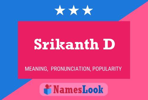 Poster del nome Srikanth D