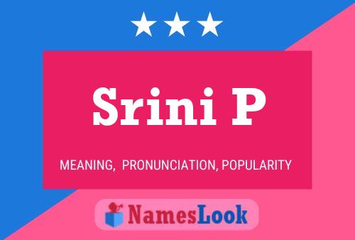 Poster del nome Srini P