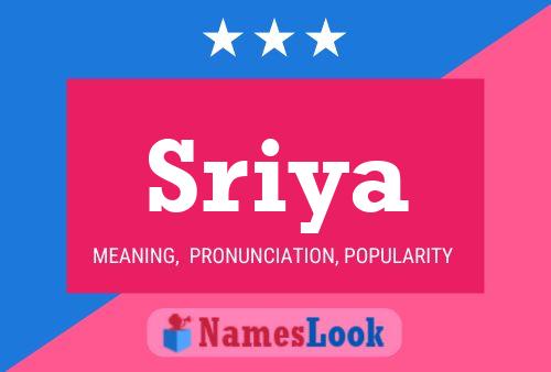 Poster del nome Sriya