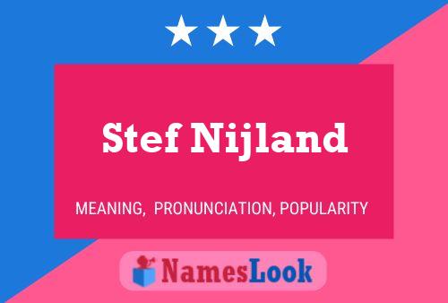 Poster del nome Stef Nijland