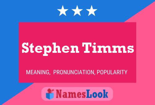 Poster del nome Stephen Timms