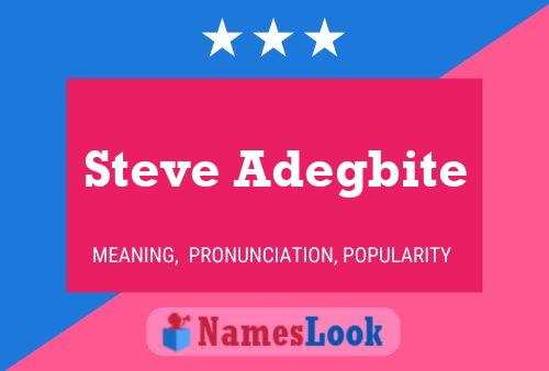 Poster del nome Steve Adegbite