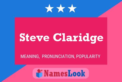 Poster del nome Steve Claridge