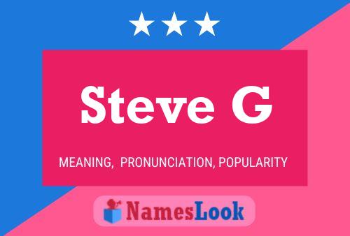 Poster del nome Steve G