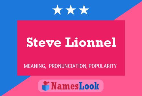 Poster del nome Steve Lionnel