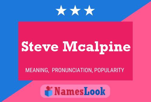 Poster del nome Steve Mcalpine