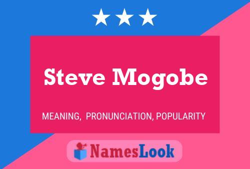 Poster del nome Steve Mogobe