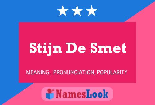 Poster del nome Stijn De Smet