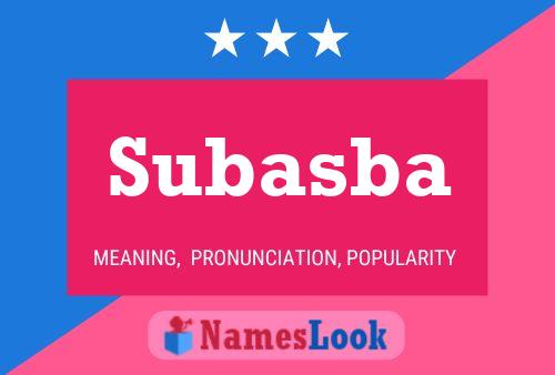 Poster del nome Subasba