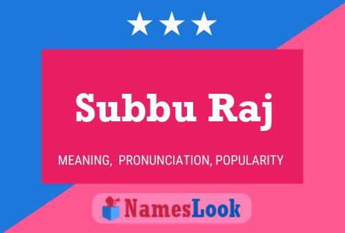 Poster del nome Subbu Raj