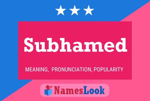 Poster del nome Subhamed