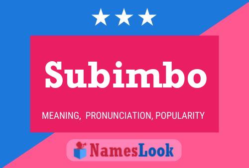 Poster del nome Subimbo