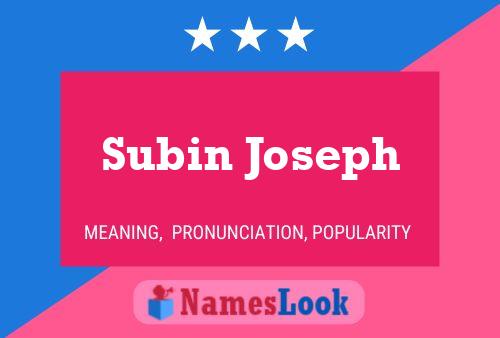 Poster del nome Subin Joseph