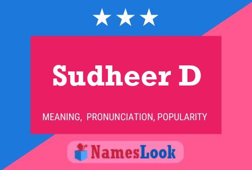 Poster del nome Sudheer D