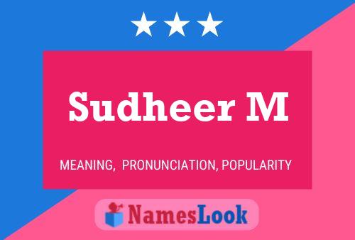 Poster del nome Sudheer M