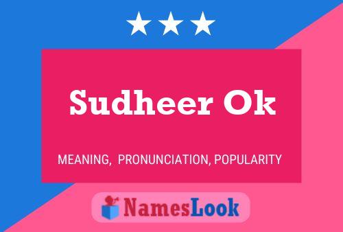 Poster del nome Sudheer Ok